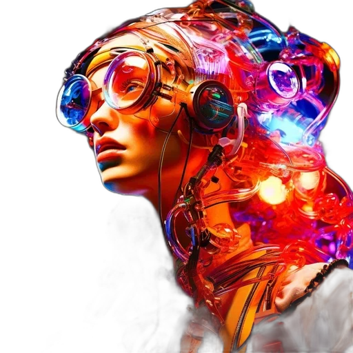 mask, face, robot, jewelry, cyberpunk, concept art, photorealistic, fantasy art transparent PNG cut-out