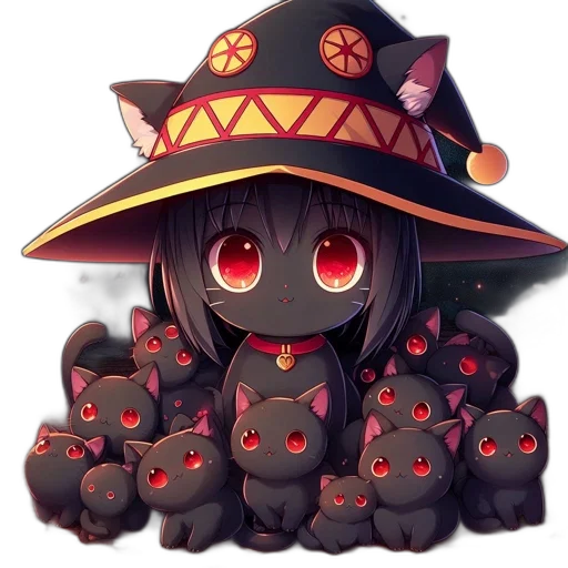 staff, hat, mask, creature, pixel art, concept art, fantasy art, anime transparent PNG cut-out