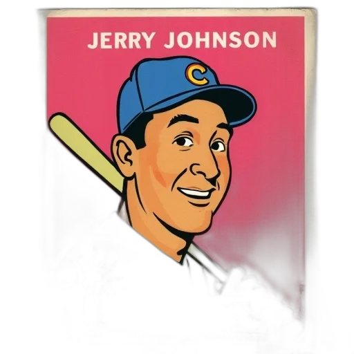 cartoon, vintage, baseball, card, featuring, character, player, named transparent PNG cut-out