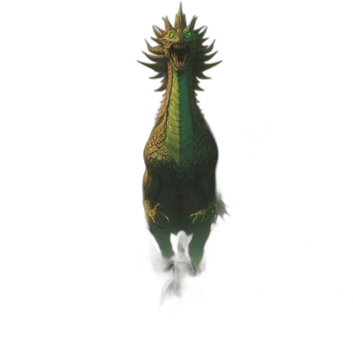 dragon, animal, creature, staff, 3d render, photorealistic, concept art, pixel art transparent PNG cut-out