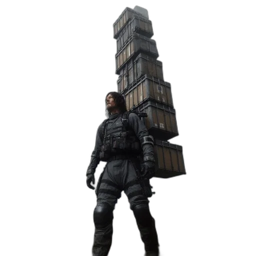 jacket, weapon, robot, sword, concept art, 3d render, cyberpunk, pixel art transparent PNG cut-out