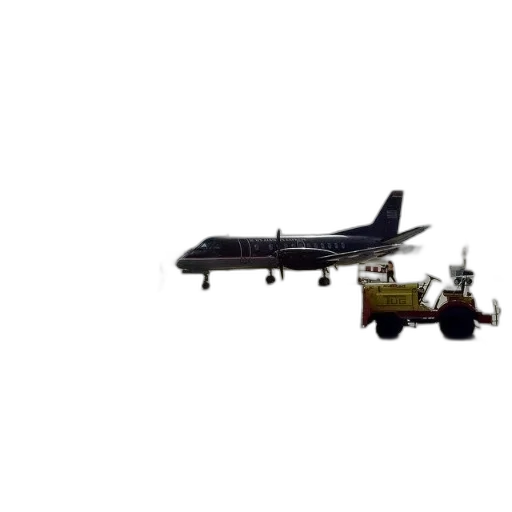 staff, weapon, 3d render, small, airplane, parked, tarmac, luggage transparent PNG cut-out
