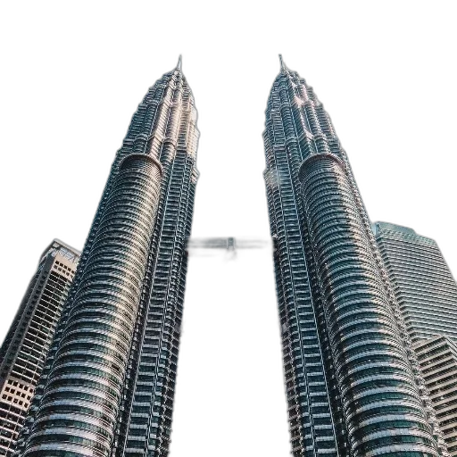 building, 3d render, photorealistic, concept art, cyberpunk, petronas, twin, towers transparent PNG cut-out