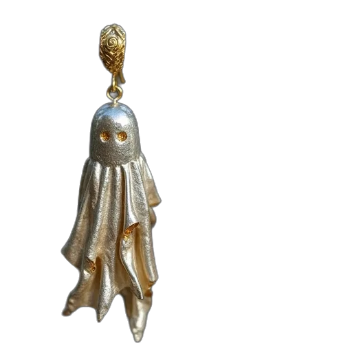 jewelry, dress, staff, crown, 3d render, concept art, pair, silver transparent PNG cut-out