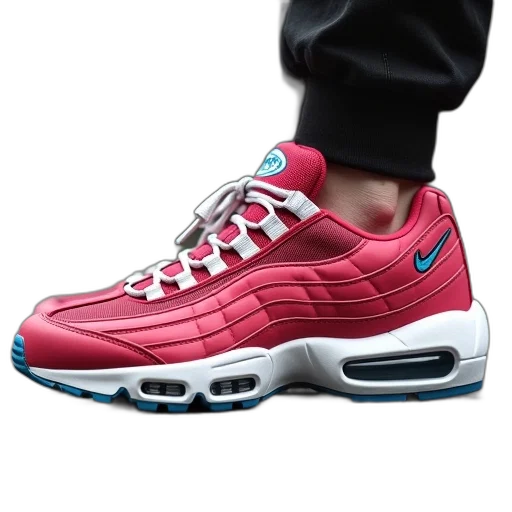 shoes, vaporwave, 3d render, photorealistic transparent PNG cut-out