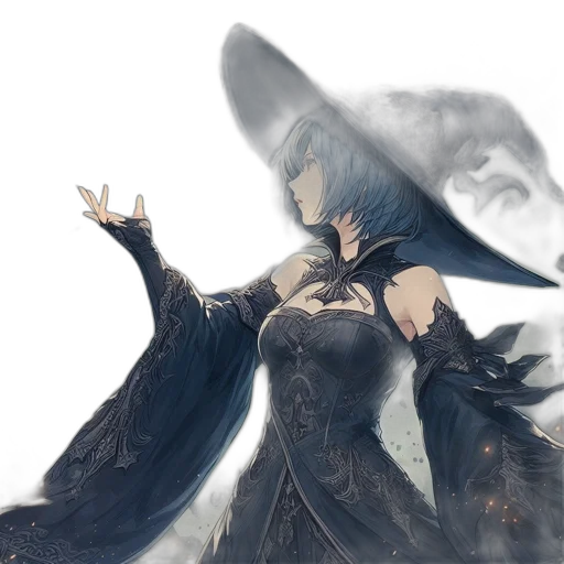dress, dragon, weapon, concept art, fantasy art, anime, 3d render, dark transparent PNG cut-out