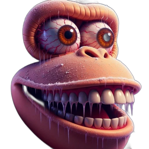 face, creature, mask, animal, 3d render, concept art, photorealistic, cartoon transparent PNG cut-out