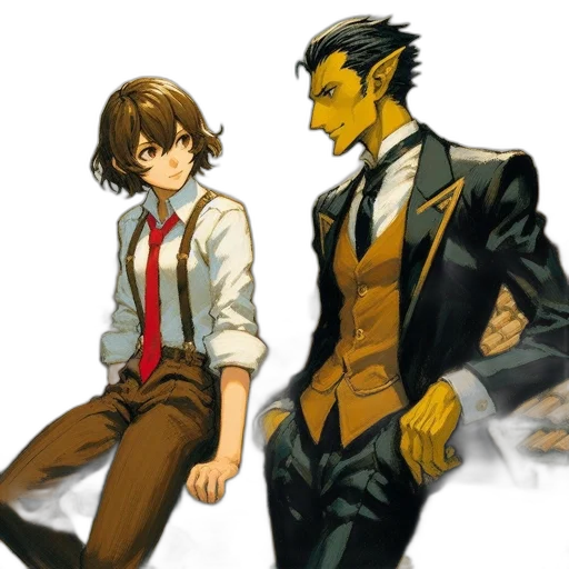 jacket, concept art, anime, comic book art, pixel art, golden, dark, monochrome transparent PNG cut-out