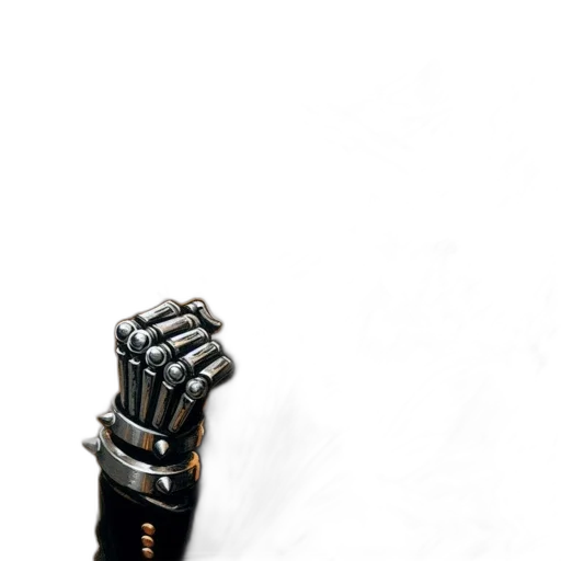 robot, weapon, sword, staff, cyberpunk, 3d render, concept art, photorealistic transparent PNG cut-out