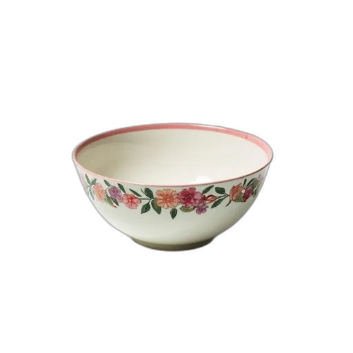 jewelry, food, 3d render, photorealistic, ceramic, bowl, floral, pattern transparent PNG cut-out