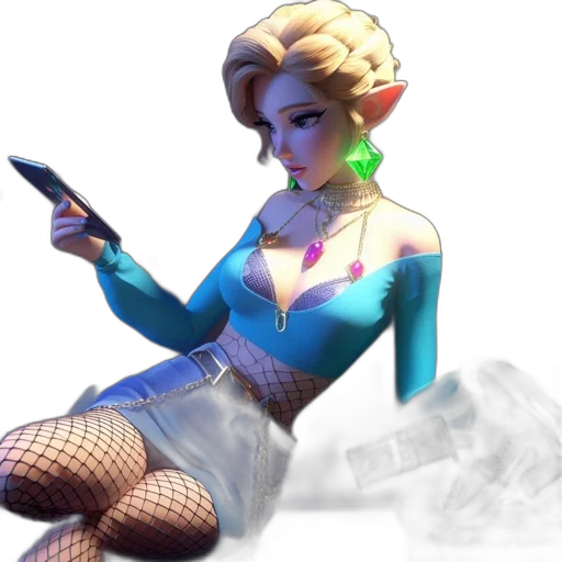 staff, weapon, dress, concept art, fantasy art, cyberpunk, vaporwave, neon lights transparent PNG cut-out