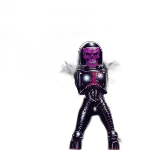 robot, creature, mask, staff, concept art, pixel art, 3d render, comic book art transparent PNG cut-out