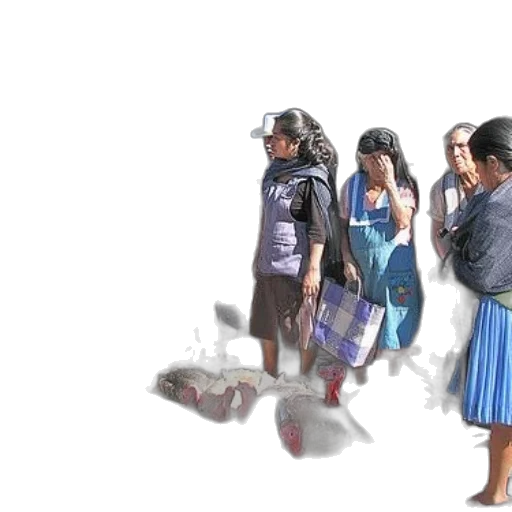 3d render, concept art, photorealistic, city street, group, women, traditional, clothing transparent PNG cut-out