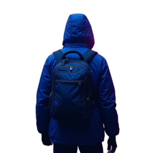 jacket, face, umbrella, 3d render transparent PNG cut-out