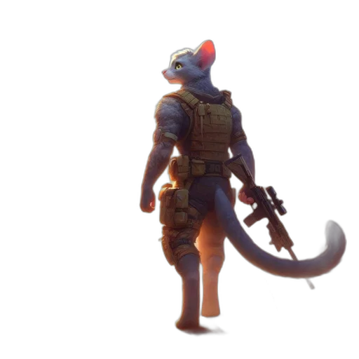 staff, weapon, creature, mask, concept art, 3d render, fantasy art, pixel art transparent PNG cut-out