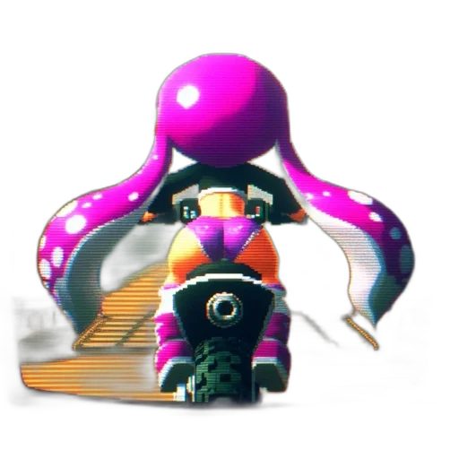 weapon, robot, creature, animal, 3d render, concept art, vaporwave, pixel art transparent PNG cut-out