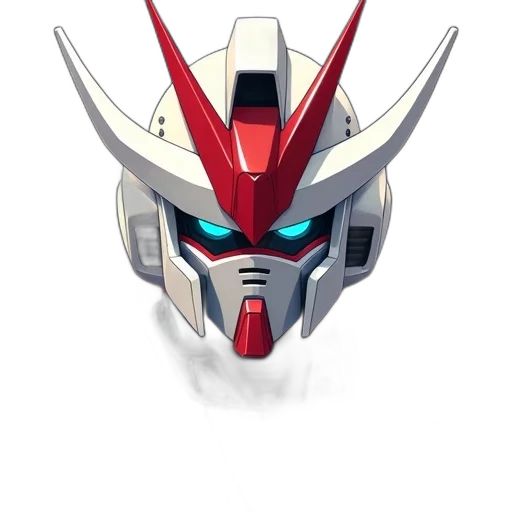 robot, mask, face, weapon, concept art, anime, 3d render, watercolor transparent PNG cut-out