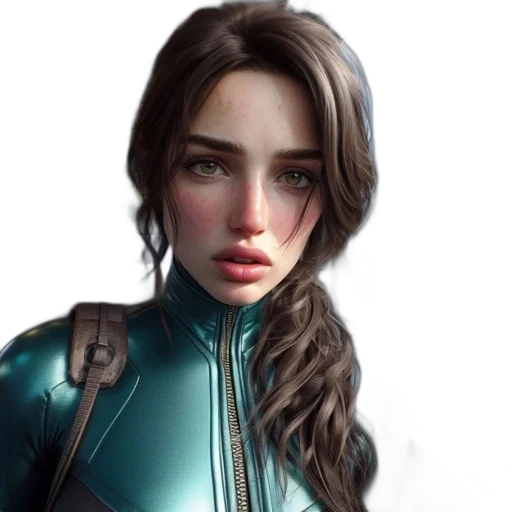 face, robot, concept art, fantasy art, photorealistic, 3d render, green, blue transparent PNG cut-out