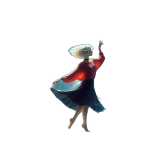 dress, hat, staff, umbrella, concept art, 3d render, pixel art, fantasy art transparent PNG cut-out