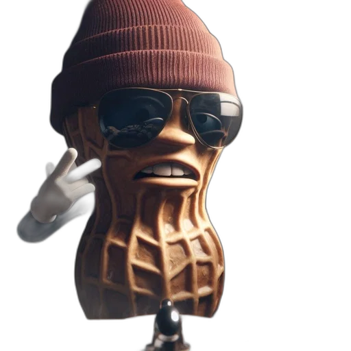 face, mask, hat, creature, 3d render, concept art, anthropomorphic, nut transparent PNG cut-out