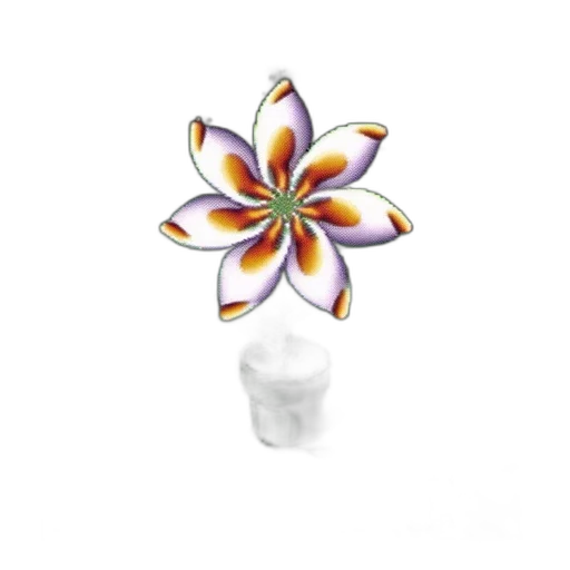 flower, jewelry, crown, staff, 3d render, pixelated, image, portrays transparent PNG cut-out