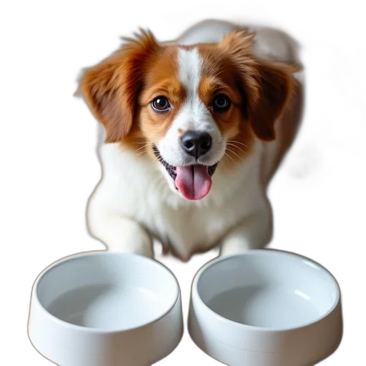 3d render, brown, white, dog, floppy, ears, sitting, wooden transparent PNG cut-out
