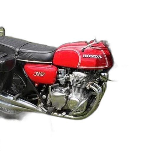 photorealistic, 3d render, classic, red, honda, motorcycle, chrome, accents transparent PNG cut-out