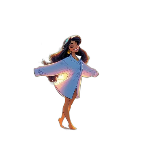 dress, jacket, hair, concept art, 3d render, cartoon, pixel art, pastel transparent PNG cut-out