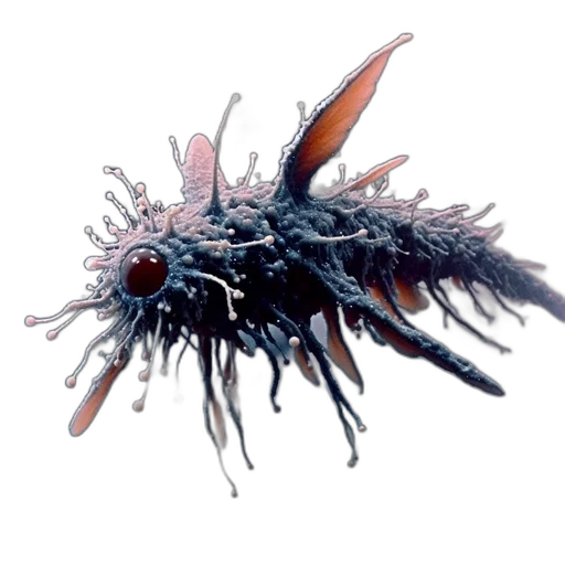 creature, animal, hair, crown, concept art, 3d render, photorealistic, underwater transparent PNG cut-out