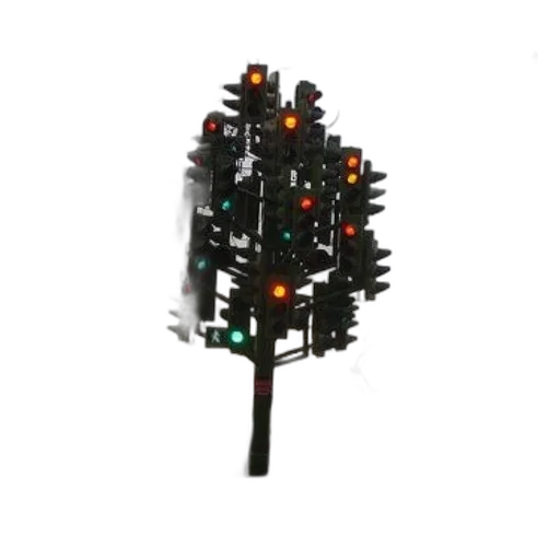 tree, staff, crown, 3d render, cyberpunk, creative, sculpture, made transparent PNG cut-out