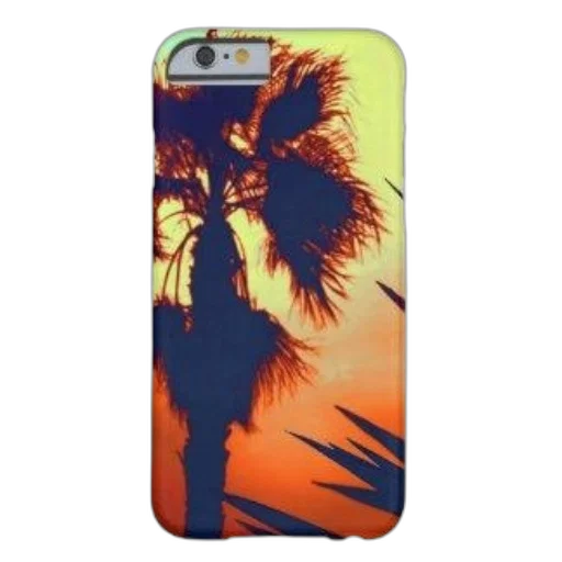 vaporwave, vibrant, phone, case, silhouette, palm, tree, against transparent PNG cut-out