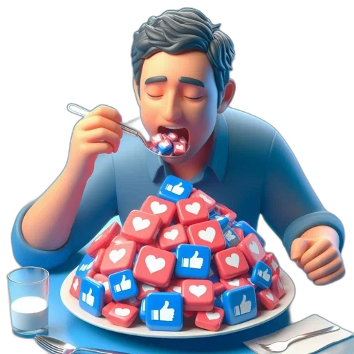 food, 3d render, concept art, animated, character, eats, plateful, social transparent PNG cut-out