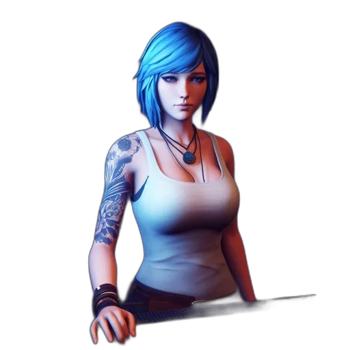 weapon, staff, face, robot, concept art, pixel art, cyberpunk, fantasy art transparent PNG cut-out