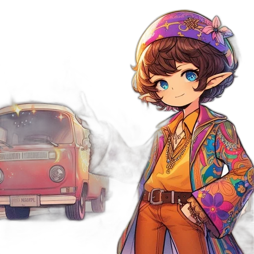 car, jacket, dress, face, concept art, anime, watercolor, fantasy art transparent PNG cut-out