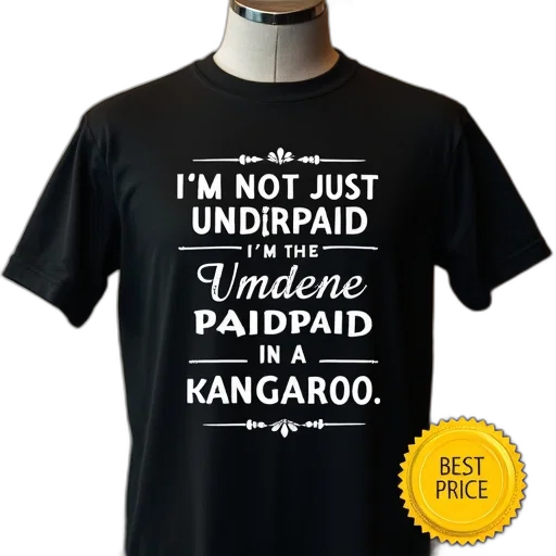 black, t-shirt, white, text, design, reads, not, just transparent PNG cut-out