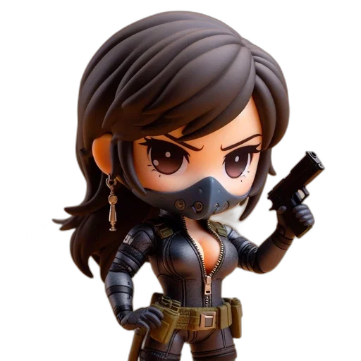 concept art, 3d render, pixel art, cartoon, detailed, figurine, action, figure transparent PNG cut-out