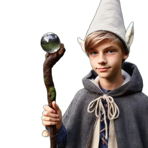 staff, hat, sword, weapon, fantasy art, 3d render, concept art, photorealistic transparent PNG cut-out