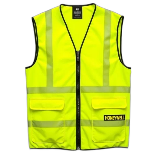 jacket, staff, neon, bright, yellow, high-visibility, vest, reflective transparent PNG cut-out