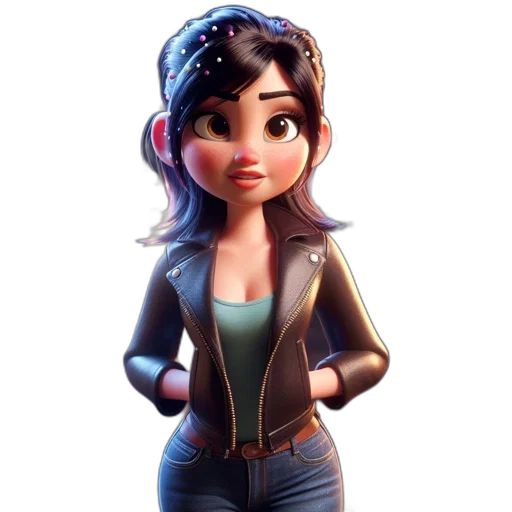 jacket, staff, jewelry, 3d render, concept art, cartoon, fantasy art, animated transparent PNG cut-out