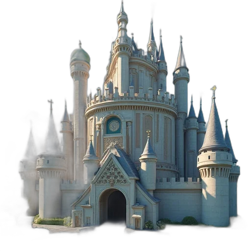 crown, building, 3d render, concept art transparent PNG cut-out