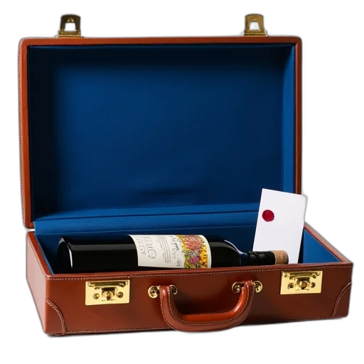 furniture, brown, leather, briefcase, gold, buckle, open, revealing transparent PNG cut-out