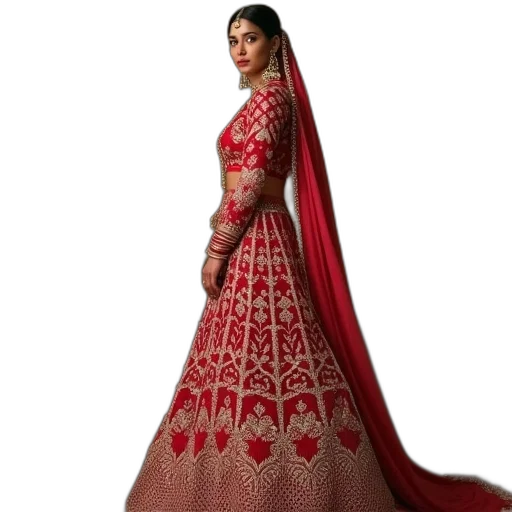 dress, jewelry, photorealistic, 3d render, concept art, red, womenswears, wear transparent PNG cut-out