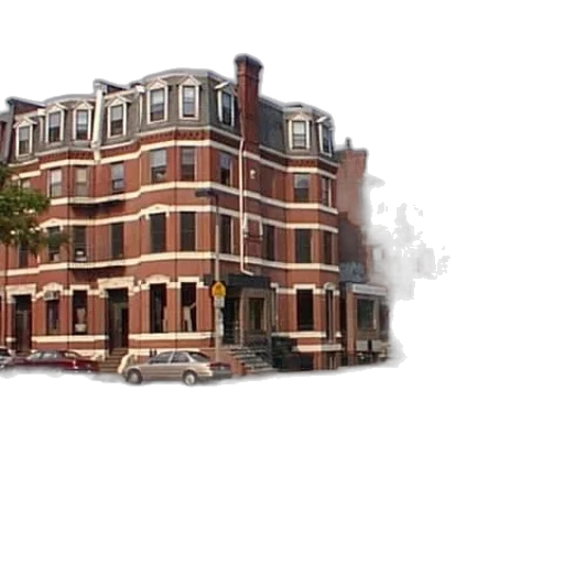building, staff, 3d render, photorealistic, concept art, city street, red, car transparent PNG cut-out