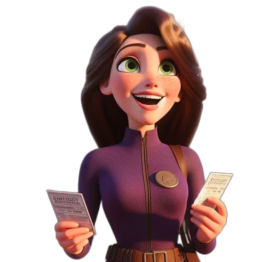 staff, 3d render, cartoon, concept art, comic book art, animated, character, stands transparent PNG cut-out