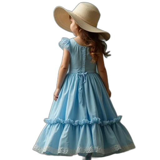 dress, hat, photorealistic, 3d render transparent PNG cut-out