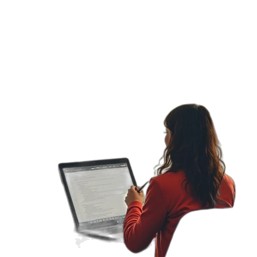 staff, 3d render, freelance, writing transparent PNG cut-out