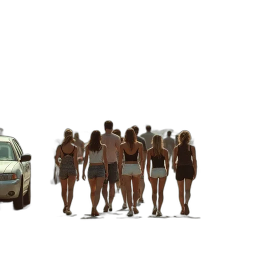 car, dress, robot, shoes, concept art, 3d render, pixel art, photorealistic transparent PNG cut-out