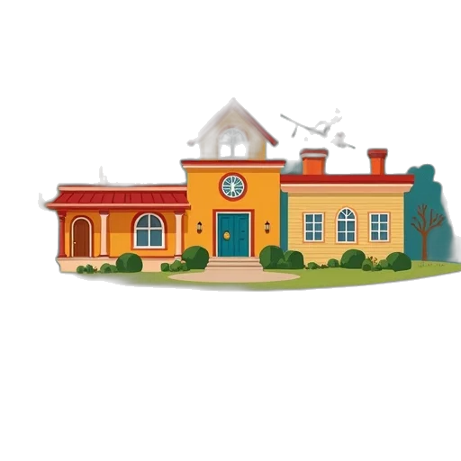 building, 3d render, concept art, pixel art transparent PNG cut-out