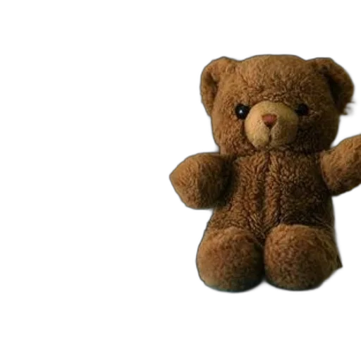 staff, animal, 3d render, photorealistic, brown, teddy, bear, sits transparent PNG cut-out