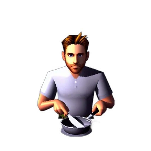 staff, food, face, robot, 3d render, pixel art, concept art, cartoon transparent PNG cut-out